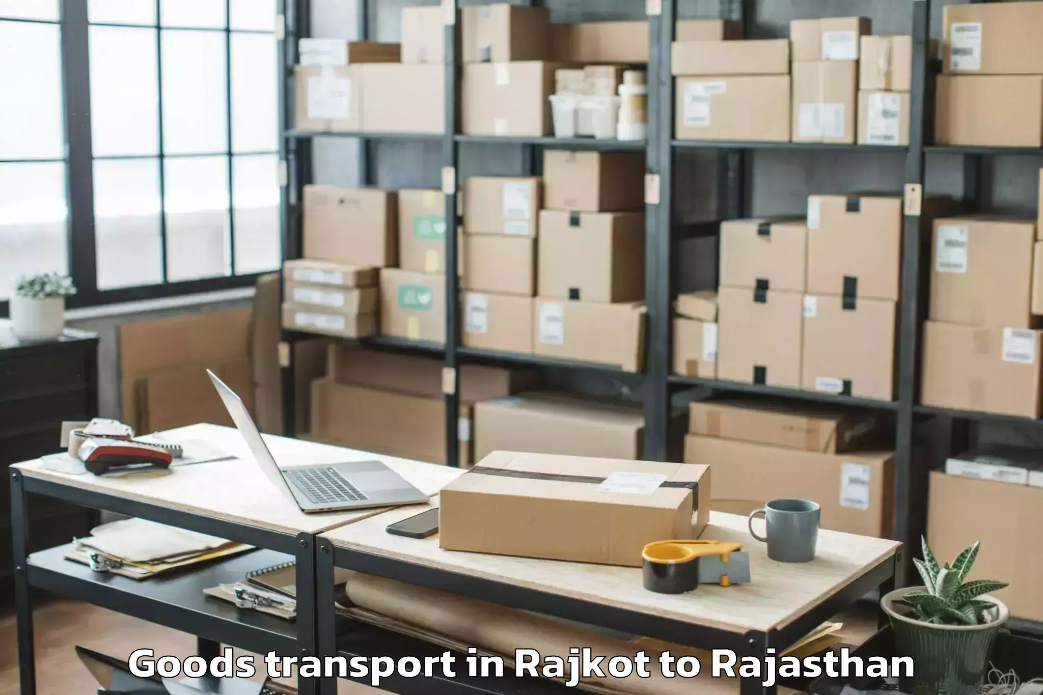 Comprehensive Rajkot to Sunrise University Alwar Goods Transport